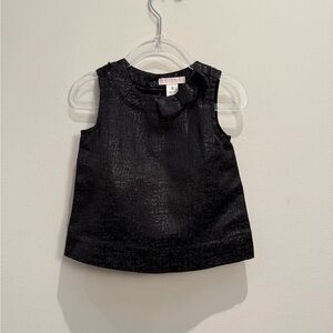 Old Navy- Black Sleeveless Shimmer Dress with Bow Detail Size 18-24 Months